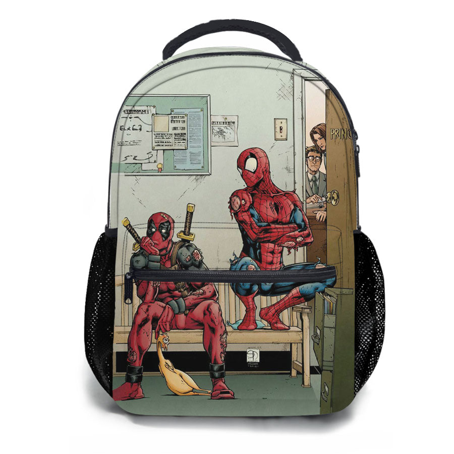 Deadpool Spiderman School Backpacks