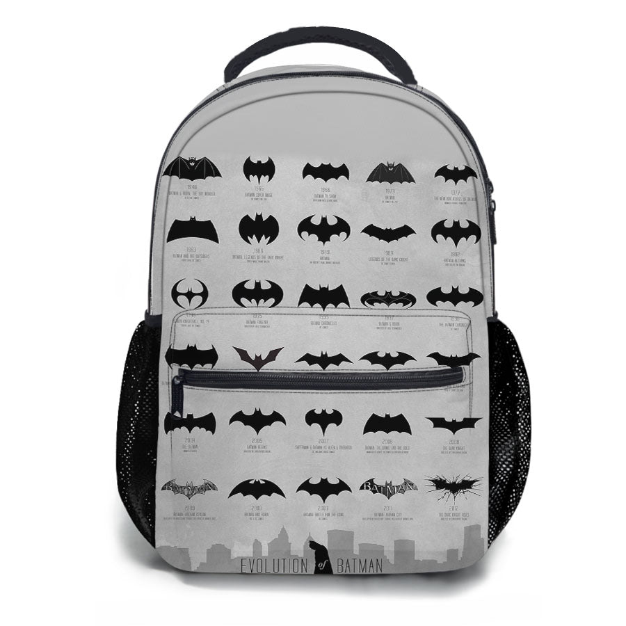 Evolution Of Batman Logo School Backpacks