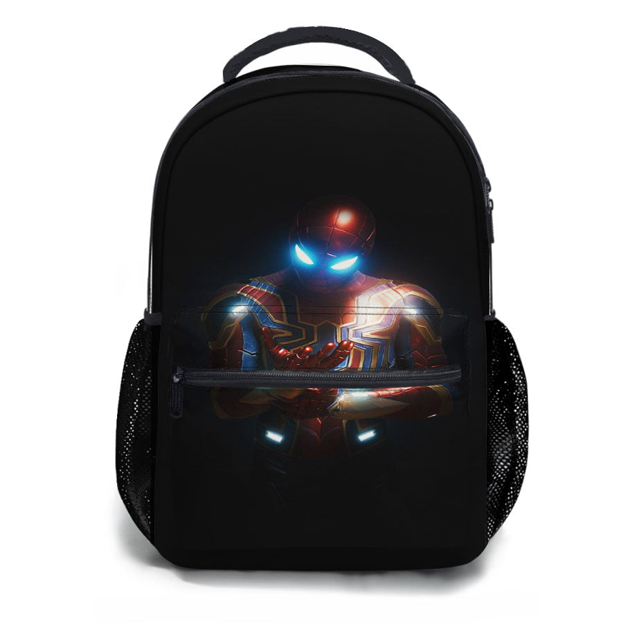 Glowing Iron Spider Man Costume School Backpacks