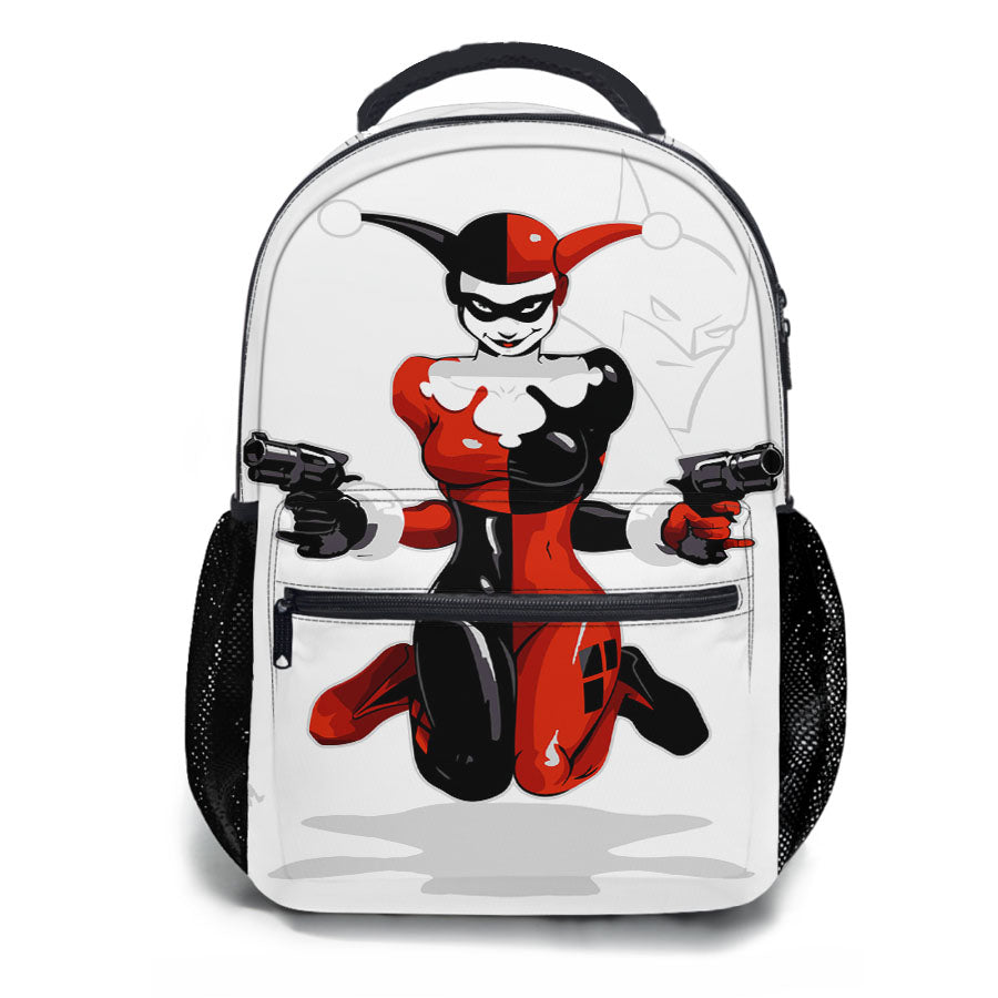 Harley Quinn Batman Villain Comic School Backpacks