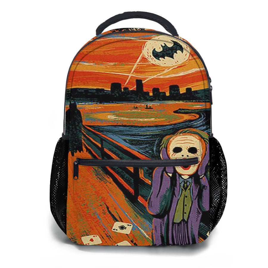 Joker And Batman Vangogh Style School Backpacks