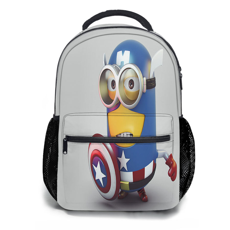 Minion Captain America School Backpacks