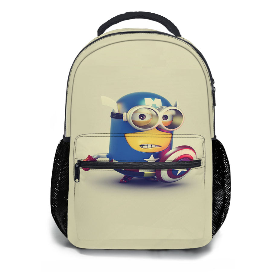 Minion Captain America D School Backpacks