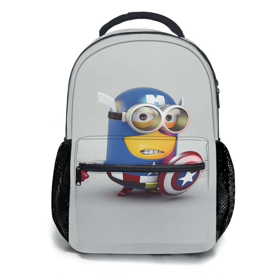 Minion Captain America Version School Backpacks