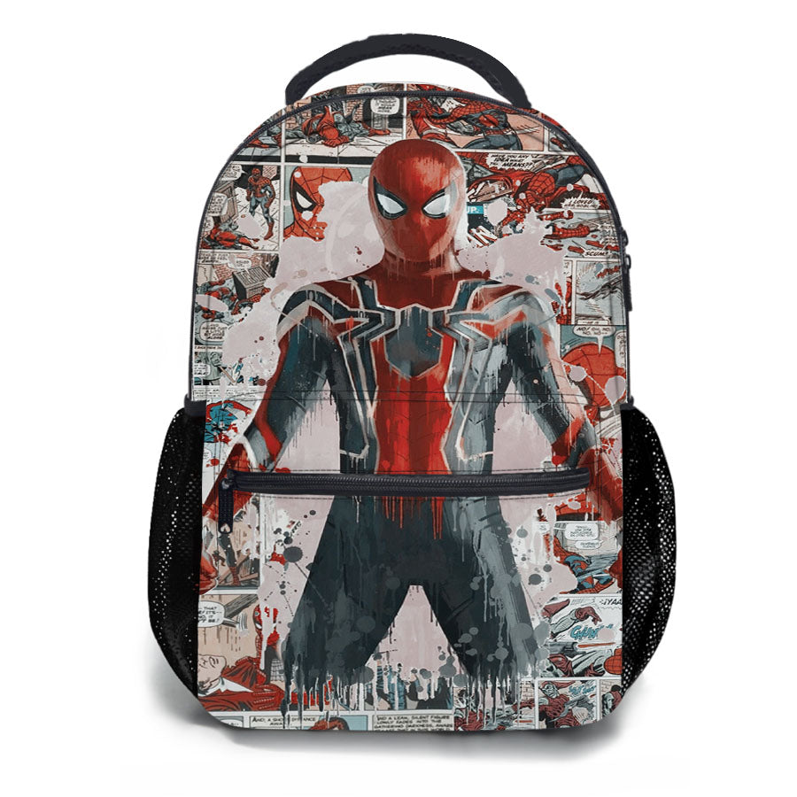 Peter Spiderman Comic Painting Artwork Wallpaper School Backpacks