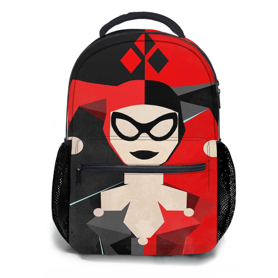 Quinn Batman Joker Diamond School Backpacks