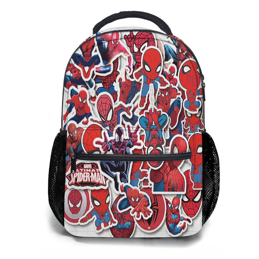 Red Spiderman Cartoon Movie Comic Sticker Collection School Backpacks