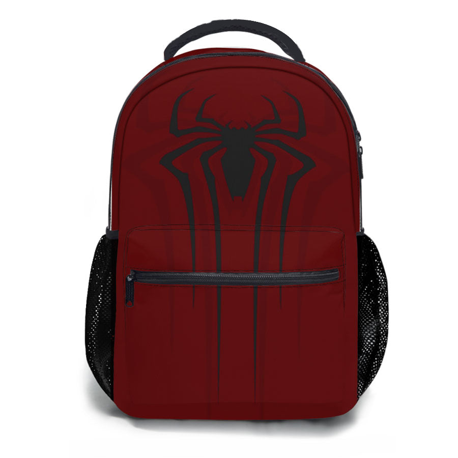 Spider Man Dark Red Logo School Backpacks