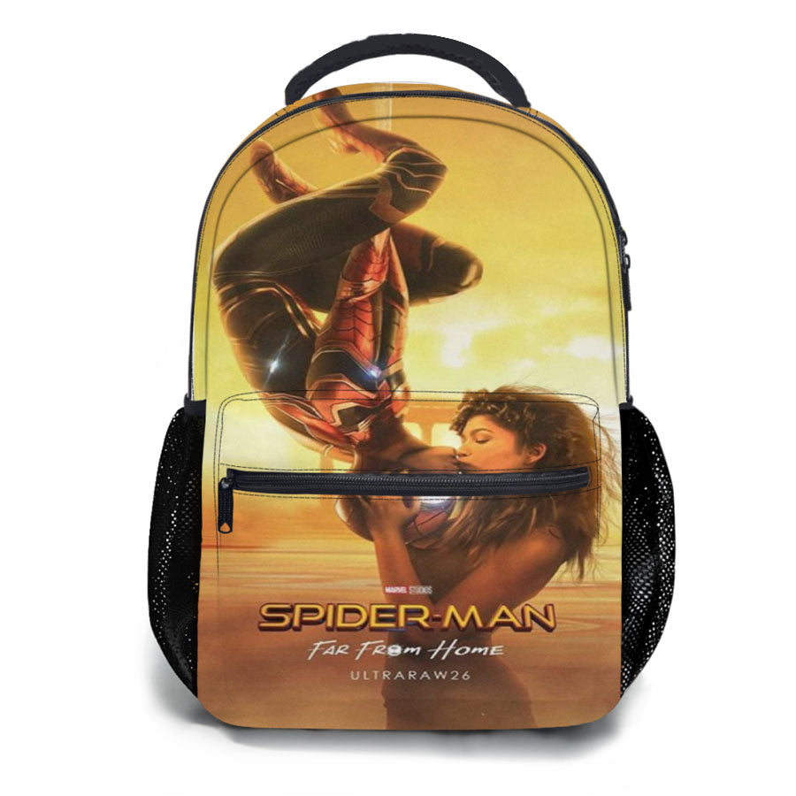 Spider Man Far From Home Kiss School Backpacks