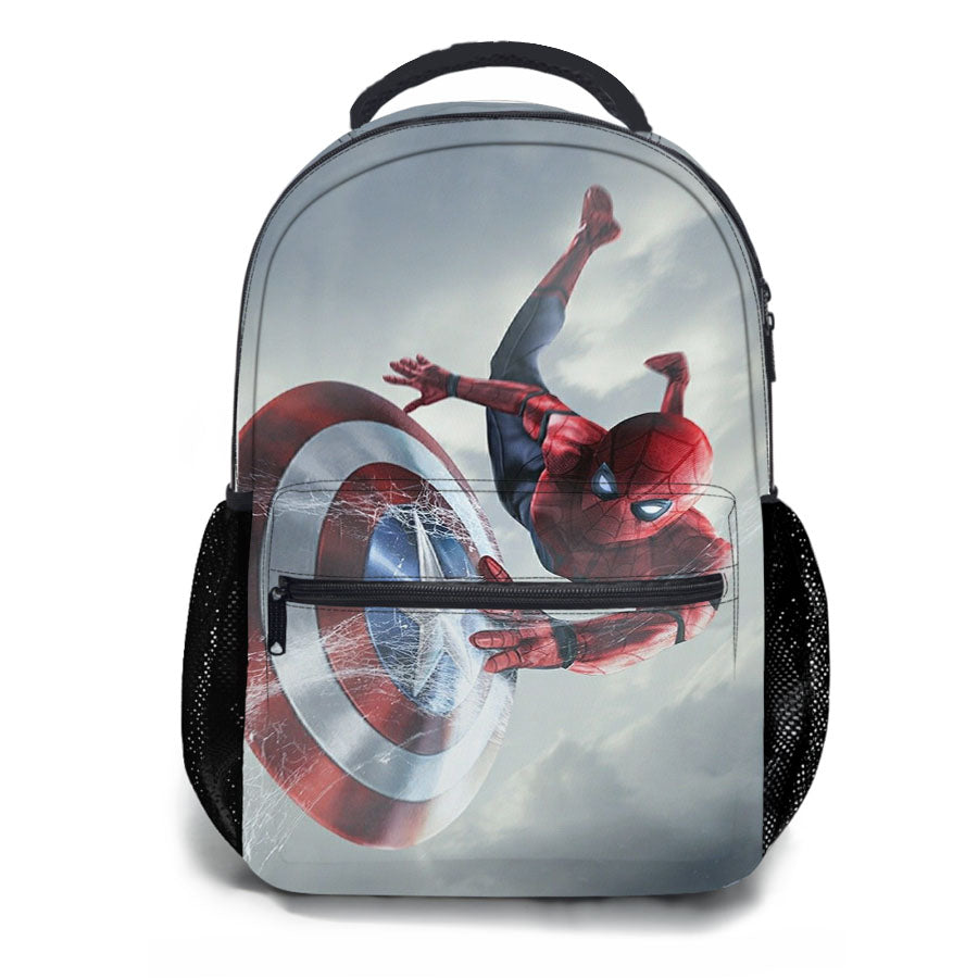 Spiderman Captain America Shield School Backpacks
