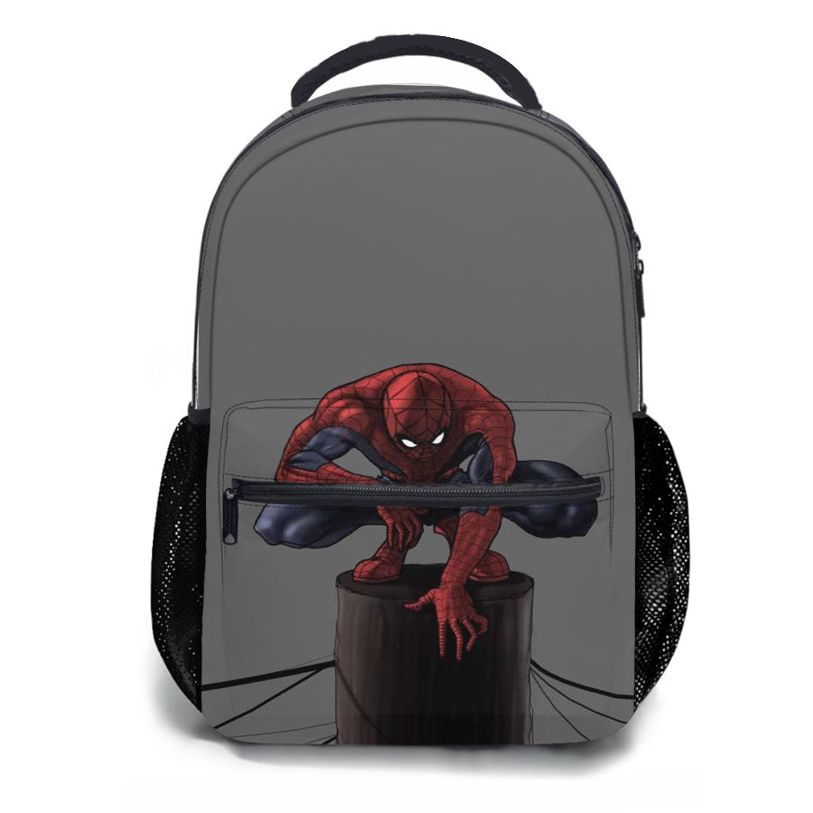 Spiderman Cityscape Cartoon Wallpaper School Backpacks
