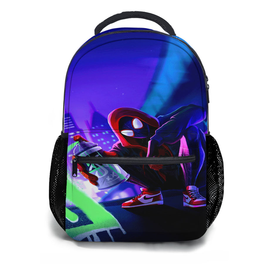 Spiderman Miles Morales Spray Paint School Backpacks