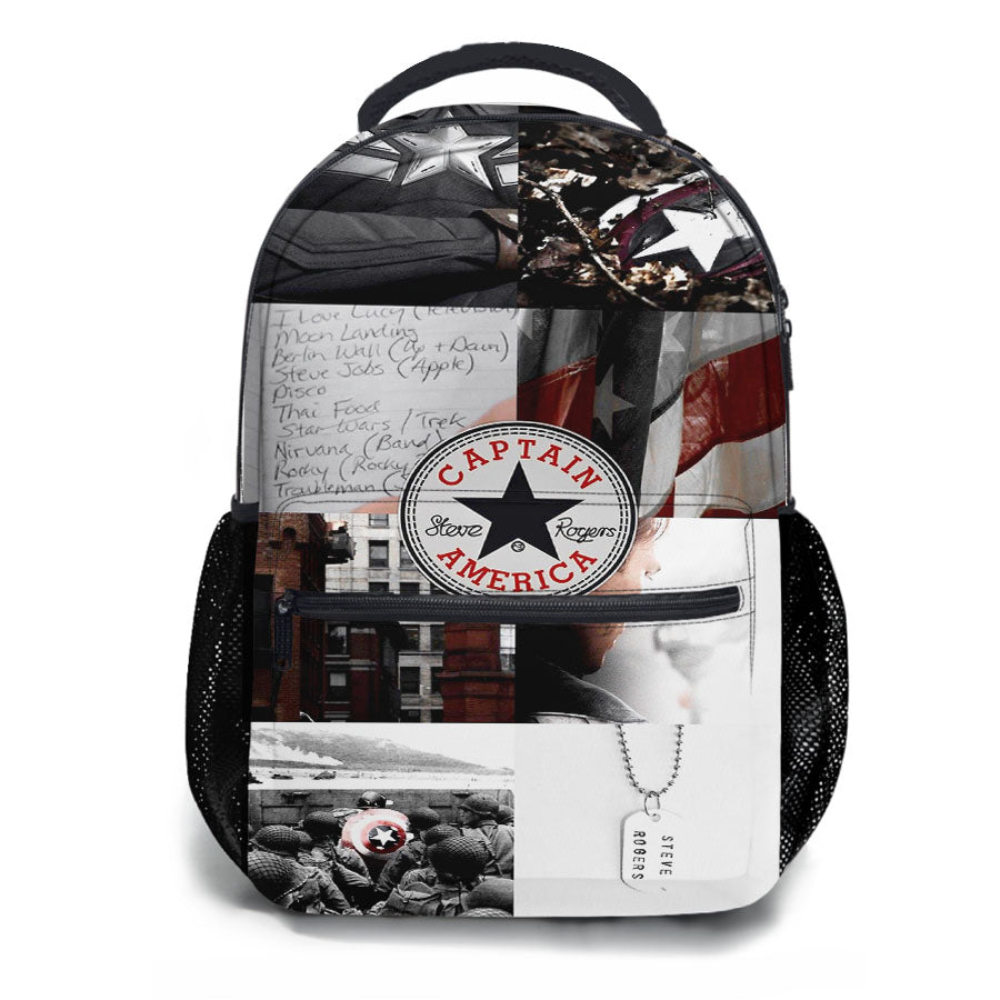 Steve Rogers Captain America X Converse School Backpacks