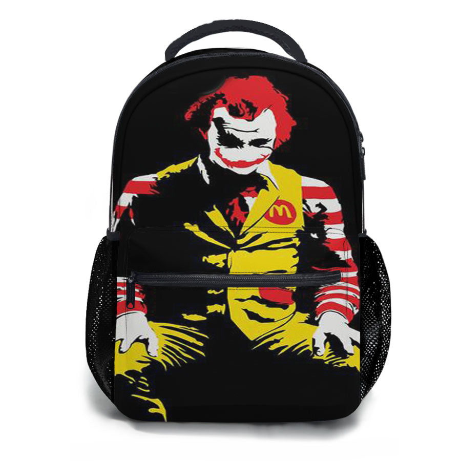 The Joker Ronald Mcdonald Batman School Backpacks
