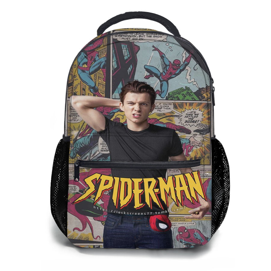 Tom Holland Comic Spider Man School Backpacks