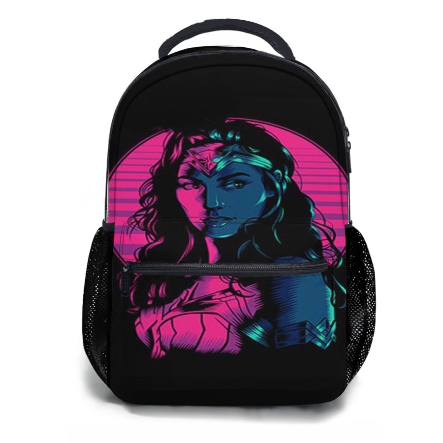 Wonder Woman 1984 Golden Armor 2 School Backpacks