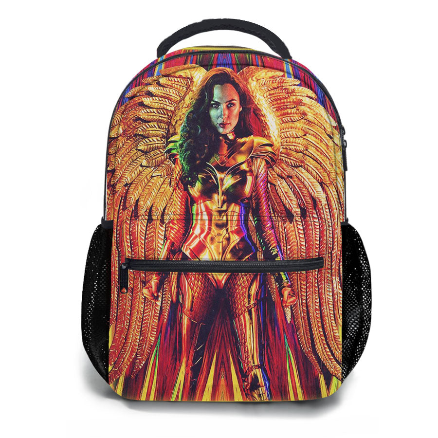 Wonder Woman 1984 Golden Poster School Backpacks