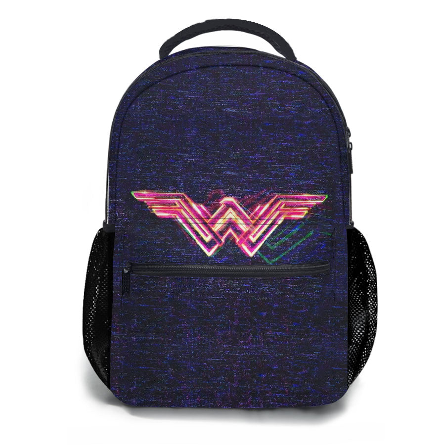 Wonder Woman 1984 Logo Aesthetics School Backpacks