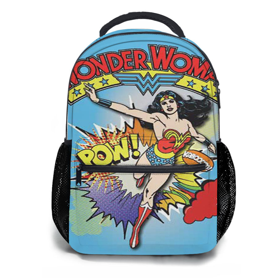 Wonder Woman Blue-Pow School Backpacks
