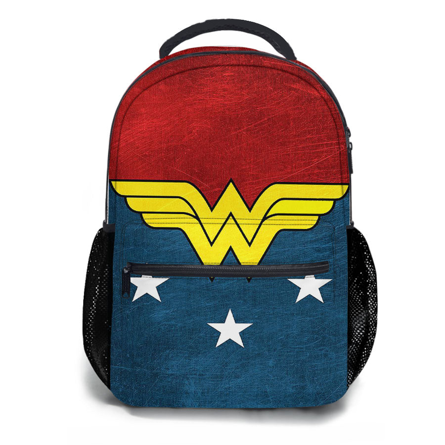 Wonder Woman Emblem Illustration School Backpacks