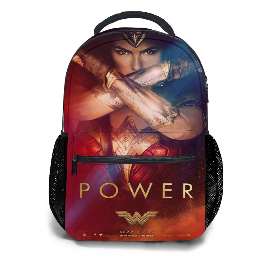 Wonder Woman Poster Movie School Backpacks