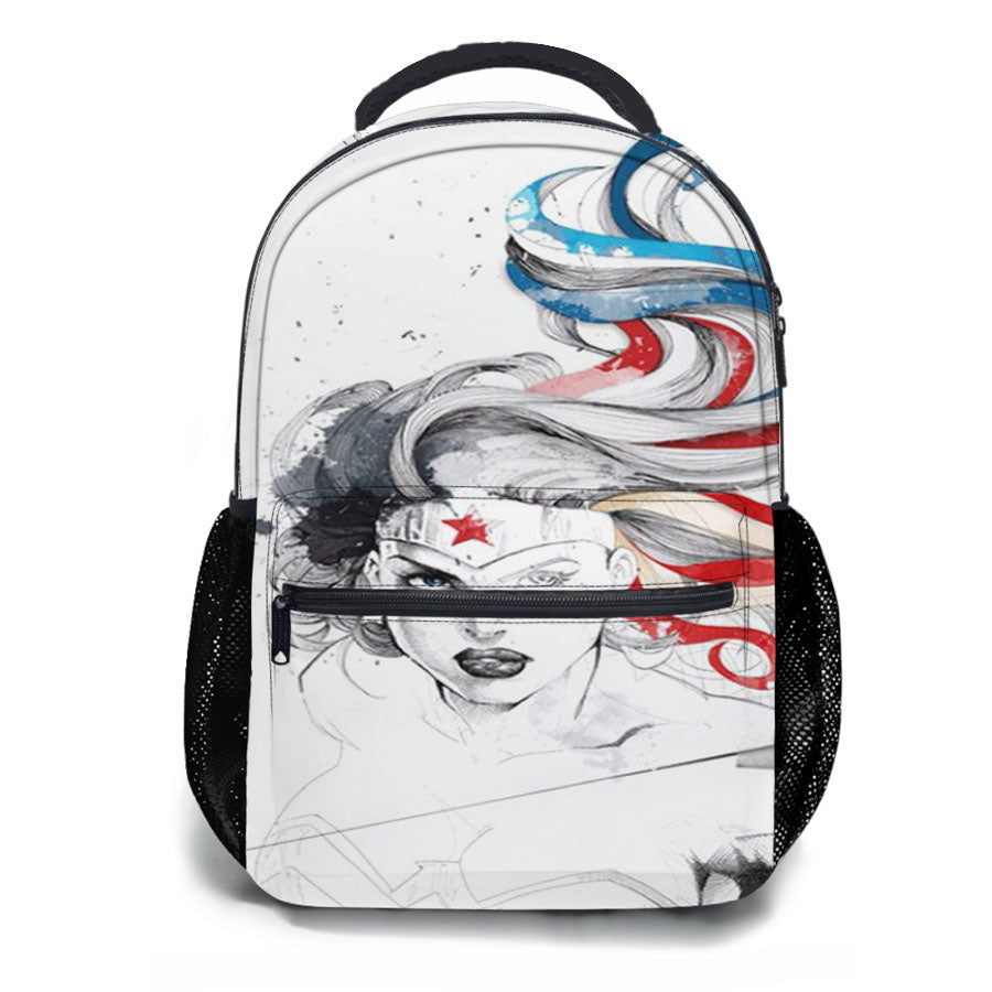 Wonder Woman Sketch School Backpacks