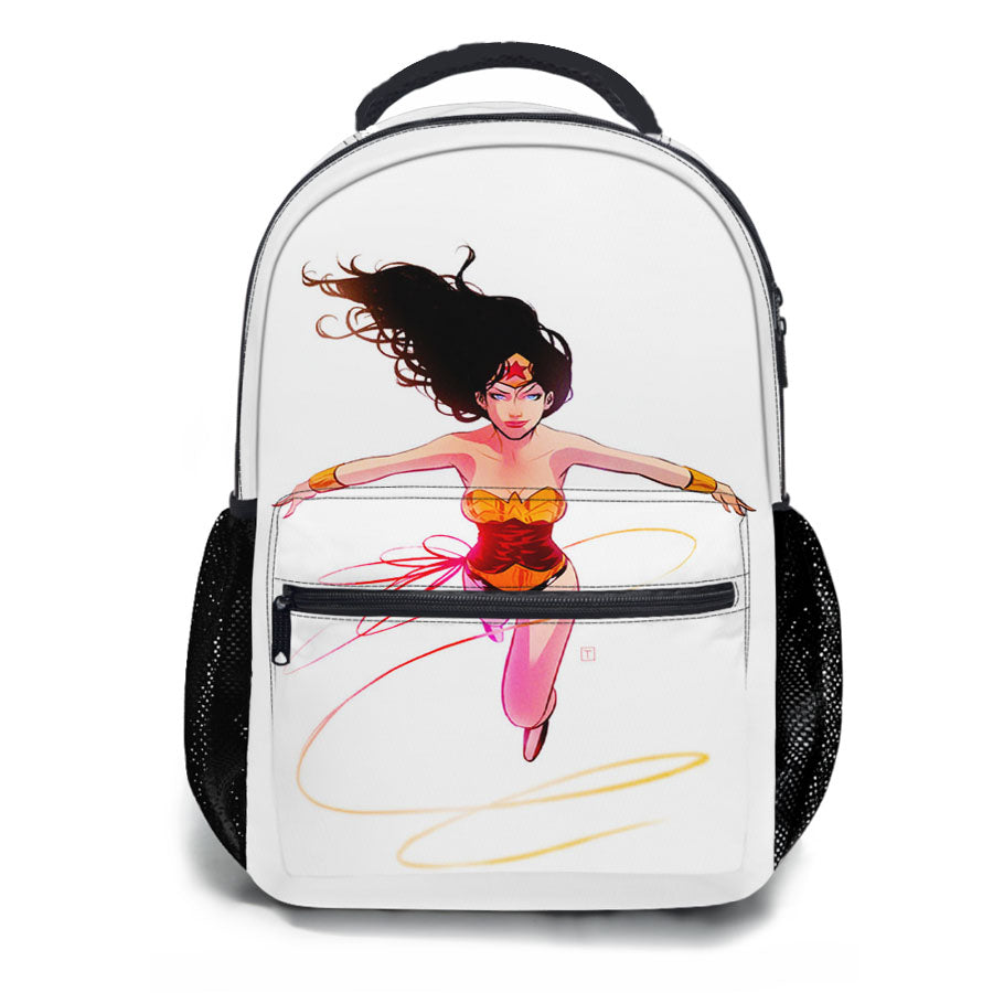 Wonder Woman White School Backpacks