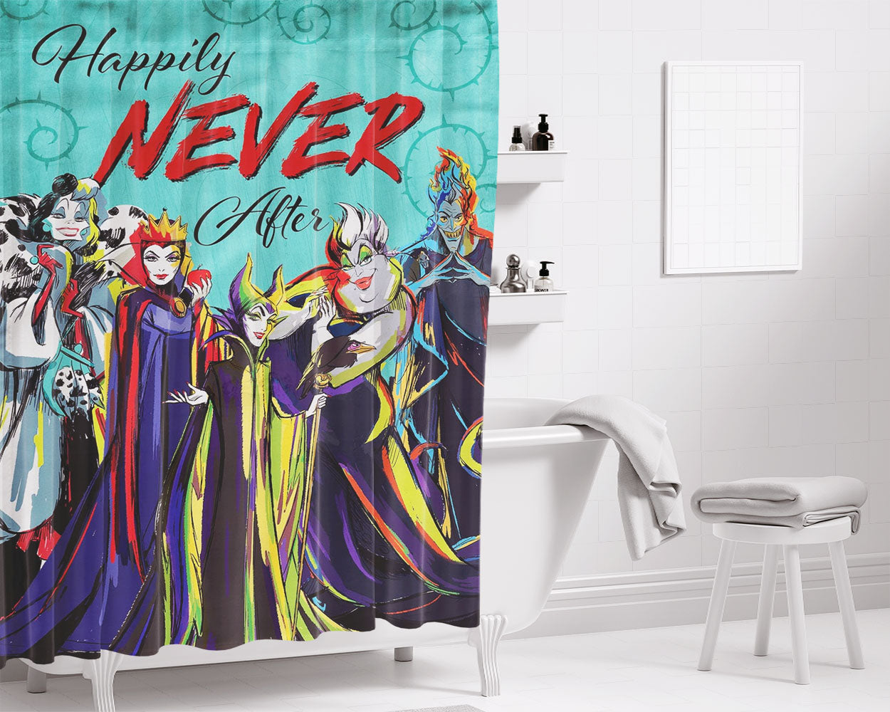 Anti Valentines Day Bathroom Shower Curtain Fabric Waterproof | 66 X 72 Inch