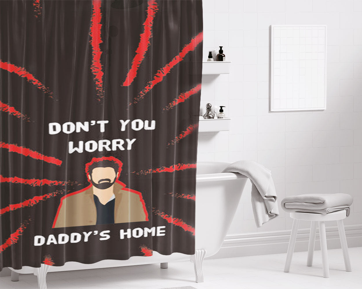 Donna And The Dynamos Bathroom Shower Curtain Fabric Waterproof | 66 X 72 Inch