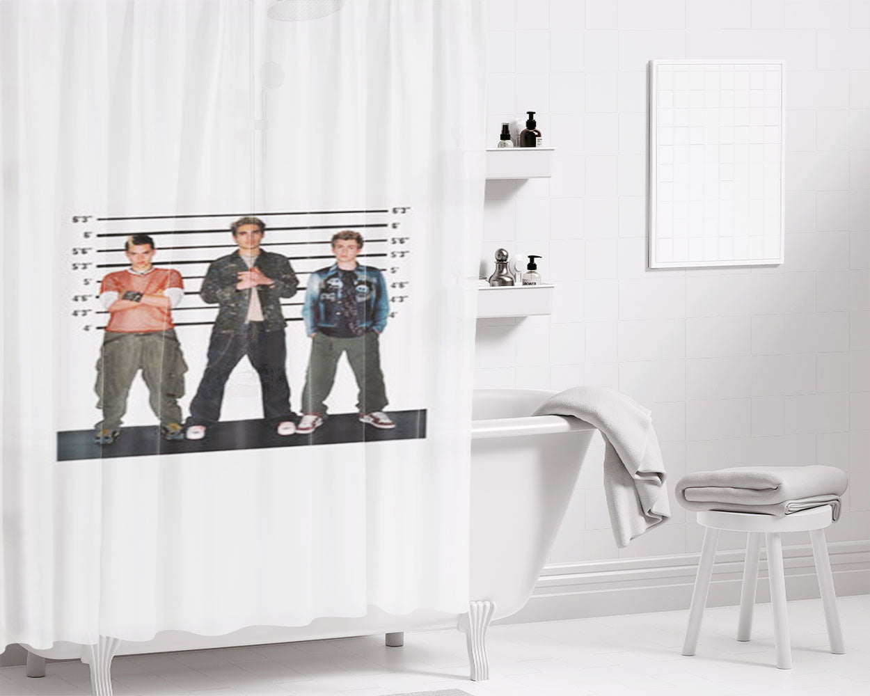 Height Chart - Bust Band Bathroom Shower Curtain Fabric Waterproof | 66 X 72 Inch