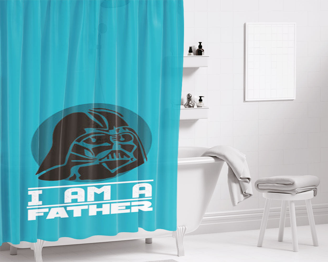 I'M A Cool Mom Bathroom Shower Curtain Fabric Waterproof | 66 X 72 Inch