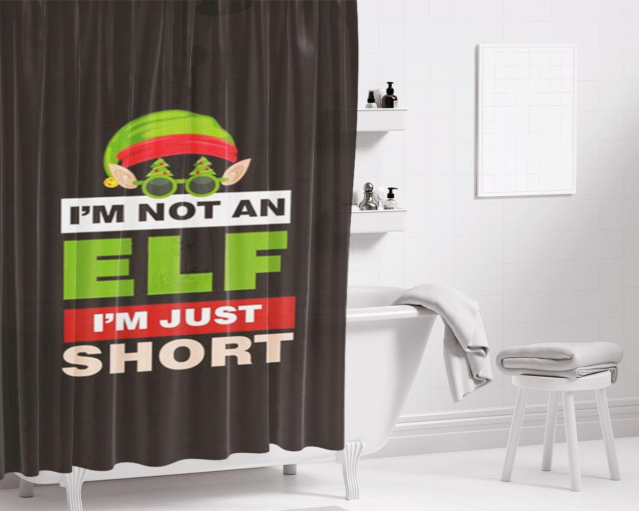 Ih International Harvester Bathroom Shower Curtain Fabric Waterproof | 66 X 72 Inch