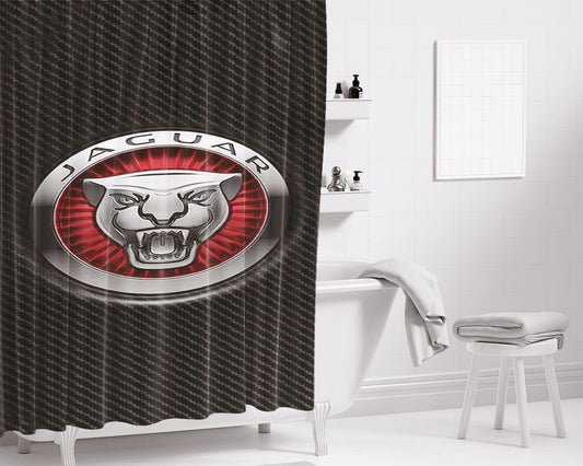 Jaguar Car Logo 2 Bathroom Shower Curtain Fabric Waterproof