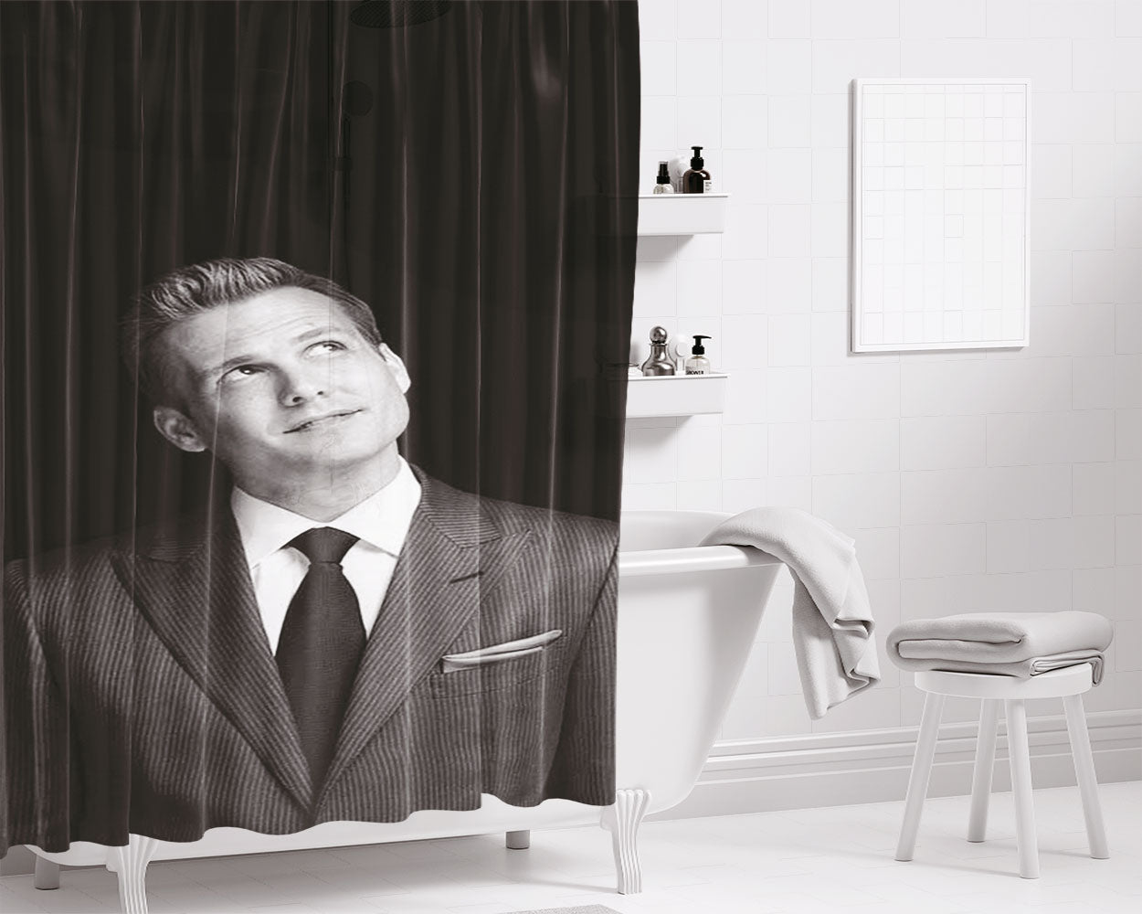 Suits Harvey Specter Cool Bathroom Shower Curtain Fabric Waterproof | 66 X 72 Inch