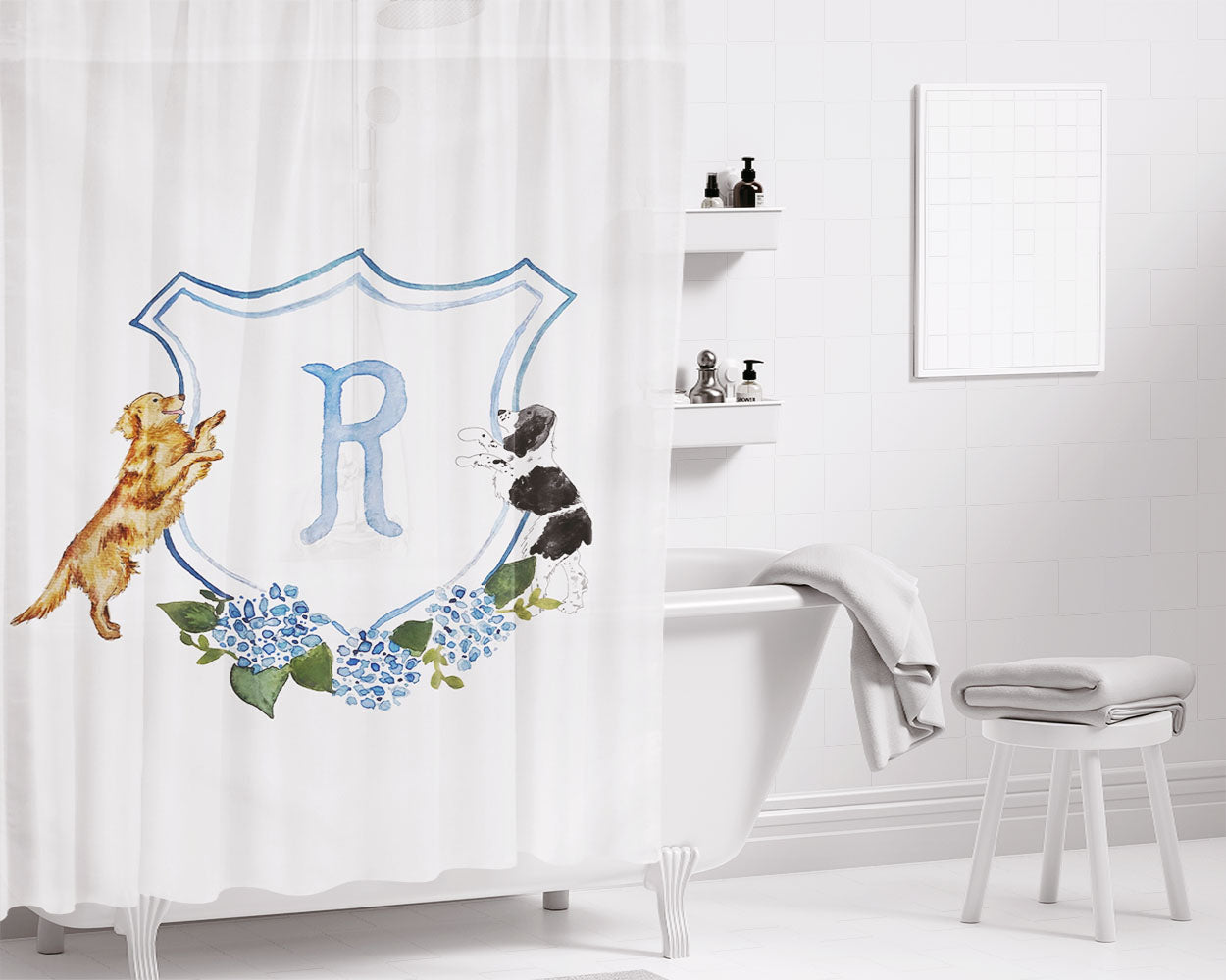 The Flintstones Christmas Carol Bathroom Shower Curtain Fabric Waterproof | 66 X 72 Inch