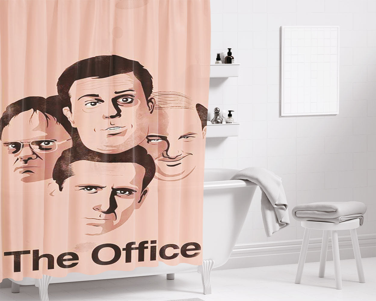 The Katherine Crest Mix And Match Bathroom Shower Curtain Fabric Waterproof | 66 X 72 Inch