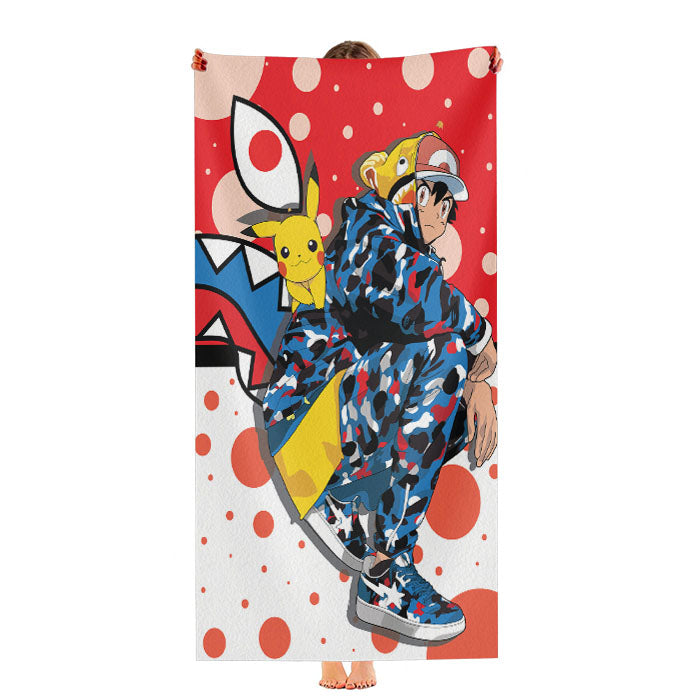 Bape Supreme Pikachu Ultra-Soft Luxury Bathroom Towels