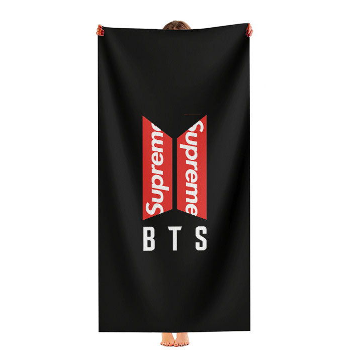 Bts Logo Supreme Ultra-Soft Luxury Bathroom Towels