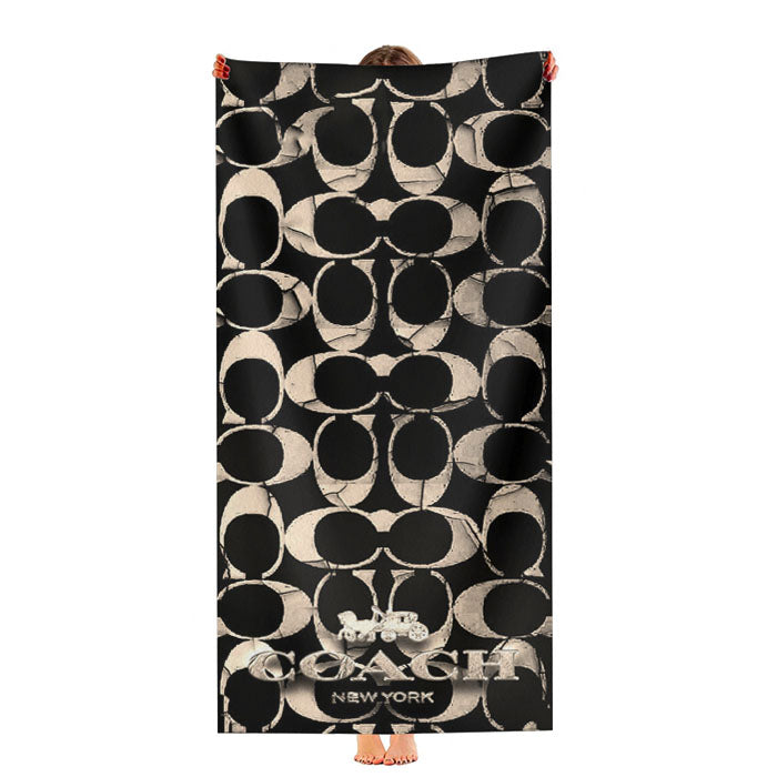 Coach Black New 889 Ultra-Soft Luxury Bathroom Towels