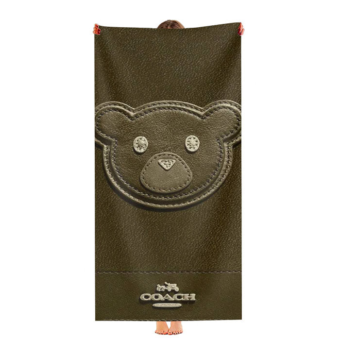 Coach New York Brown Bear Ultra-Soft Luxury Bathroom Towels