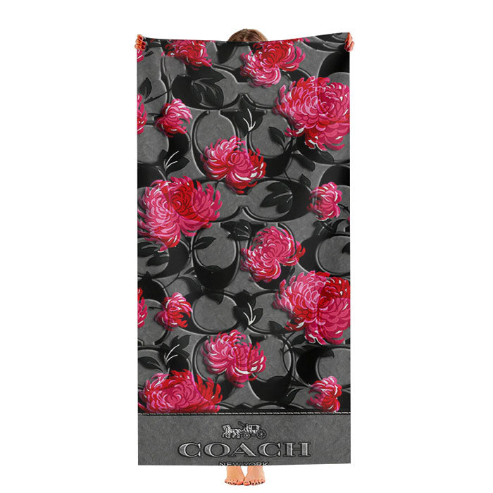 Coach New York Flower 3 Ultra-Soft Luxury Bathroom Towels