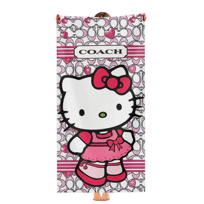 Coach New York Hello Kitty 2 Ultra-Soft Luxury Bathroom Towels