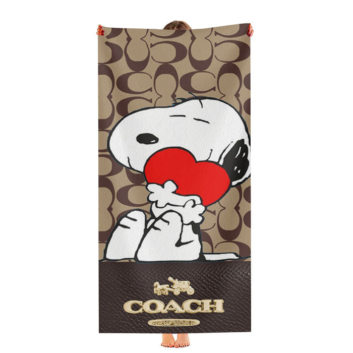 Coach New York Snoopy Ultra-Soft Luxury Bathroom Towels