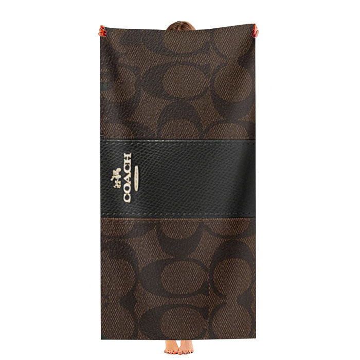 Coach Wallet Pattern Ultra-Soft Luxury Bathroom Towels