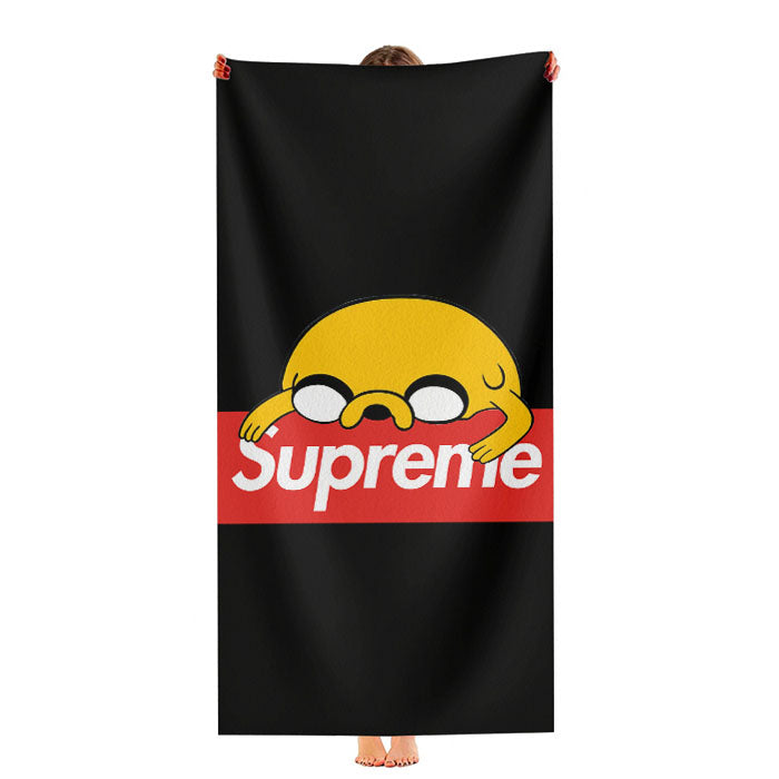 Jake The Dog Adventure Time Supreme Black Ultra-Soft Luxury Bathroom Towels