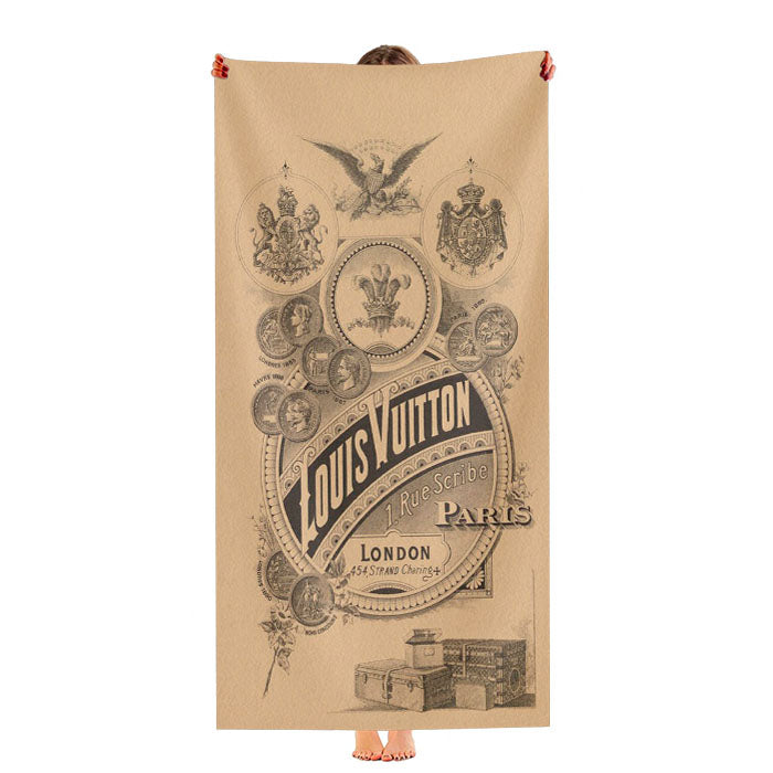 Louis Vuitton London Paris Vintage Retro Ultra-Soft Luxury Bathroom Towels