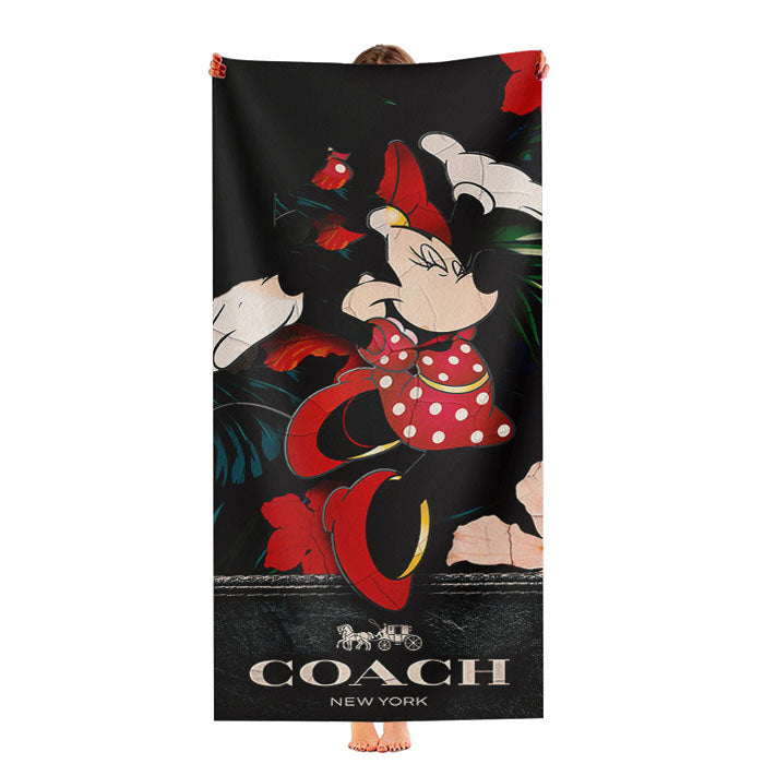 New Coach Minnie Mouse Happy Ultra-Soft Luxury Bathroom Towels