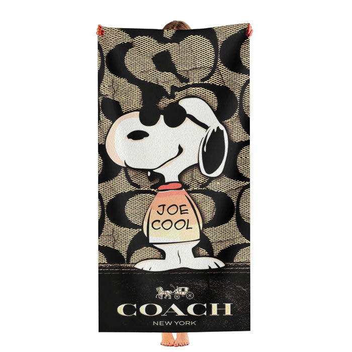 Nice Coach Snoopy Ultra-Soft Luxury Bathroom Towels
