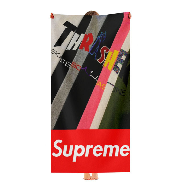 Outfits With A Black Flame Thrasher Shirt X Supreme Ultra-Soft Luxury Bathroom Towels