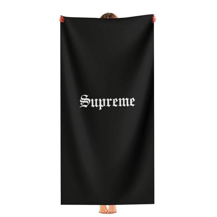 Supreme Font Black Ultra-Soft Luxury Bathroom Towels